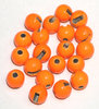 Tungsten-Perlen geschlitzt - fluo-orange