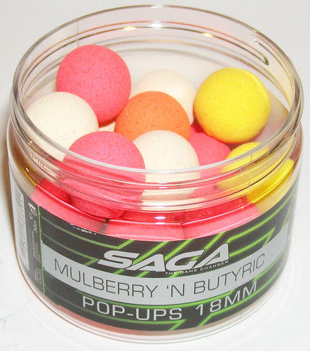 Carp Zoom Fluo-Pop-Up Boilie 18 mm  - Mulberry & Butyric