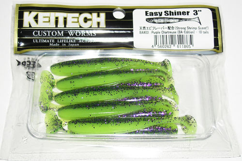 Keitech Easy Shiner 3' Purple Chartreuse