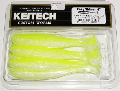 Keitech Easy Shiner 4' Chartreuse Shad