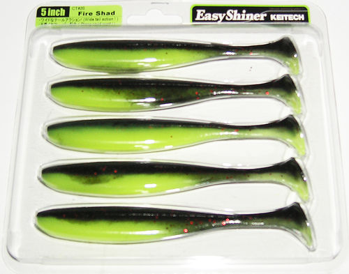 Keitech Easy Shiner 5' Fire Shad