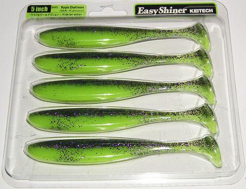 Keitech Easy Shiner 5' Purple Chartreuse