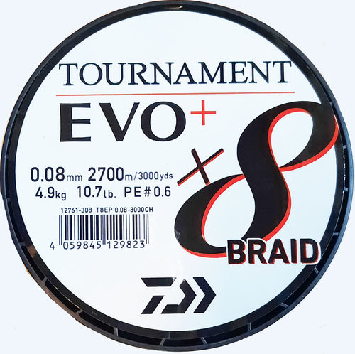 DAIWA Tournament EVO-plus 8-Braid - chartreuse - 0,08 mm